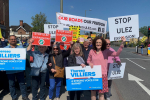 Theresa Villiers MP and Susan Hall AM at a protest against Ulez expansion