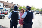 Theresa Villiers meets local police officers in New Barnet