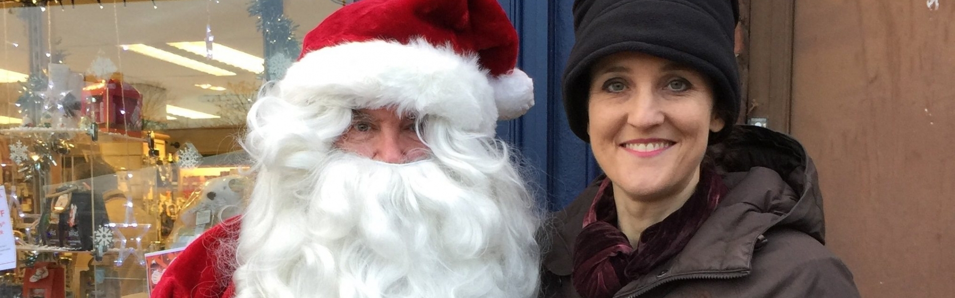 Christmas in East Barnet with Theresa Villiers and Father Christmas
