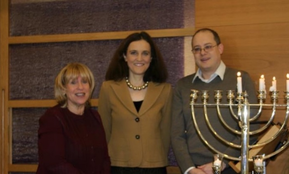 Theresa Villiers at Chanukah event