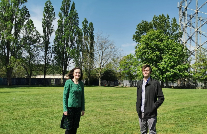 Theresa Villiers and Felix Byers campaign against high rise flats in New Barnet