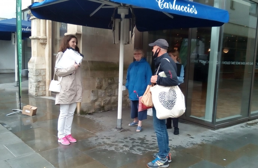 Theresa Villiers takes her MP surgery to the high street