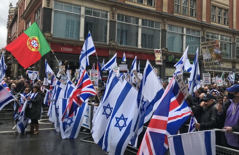 Pro-Israel rally attended by Theresa Villiers