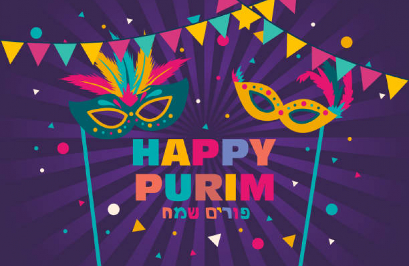 Happy Purim from Theresa Villiers
