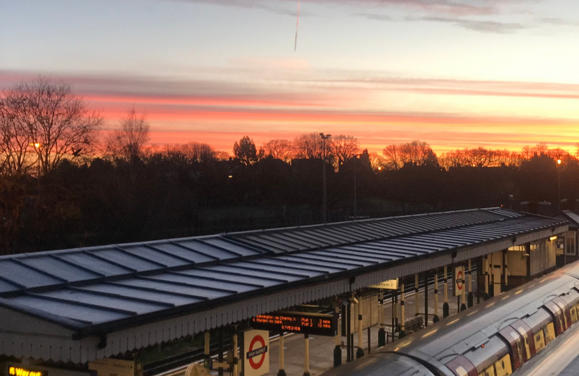 High Barnet tube station at dawn