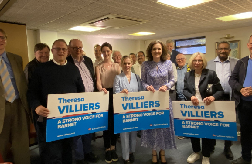 Theresa Villiers reselected as Conservative candidate for Chipping Barnet