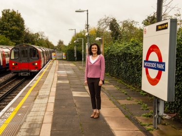 Theresa Villiers on the Northern Line at Woodside Park