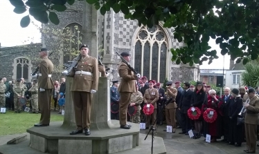 Theresa Villiers attends Remembrance Sunday service