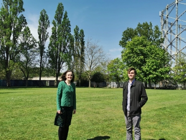 Theresa Villiers and Felix Byers campaign against high rise flats in New Barnet