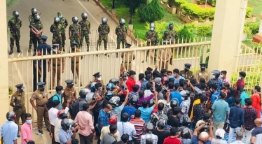 Protest at demolition of Tamil memorial