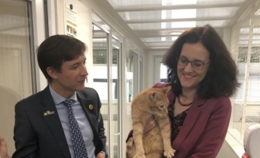 Theresa Villiers 2019 visit to Cats Protection in Mitcham