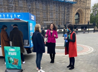 Theresa Villiers meets WWF and Sky Ocean Rescue