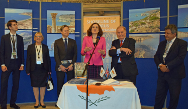 Theresa Villiers addresses an event in Parliament on Cyprus