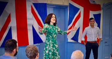 Theresa Villiers introduced Rishi Sunak to a Conservative hustings meeting in Finchley
