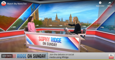 Theresa Villiers appears on Sophie Ridge on Sunday to talk about housing targets