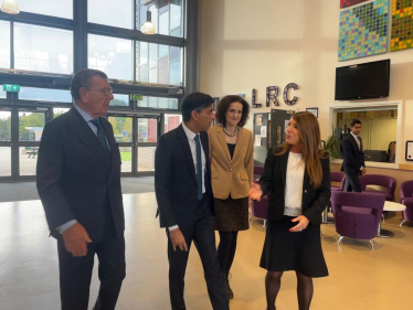 Rishi Sunak visits Jewish school in Barnet with local MP Theresa Villiers