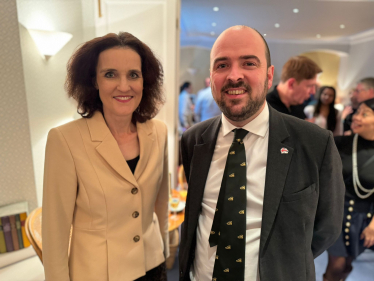 Theresa Villiers welcomes Richard Holden MP, Conservative Party Chairman, to north London