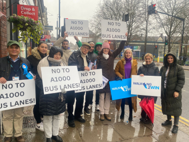 Theresa Villiers MP and Conservative GLA candidate Julie Redmond launch petition against A1000 bus lanes